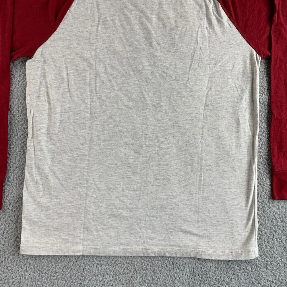 NEW American‎ Eagle T shirt Mens XL Gray Red Vintage Classic Fit Raglan Baseball